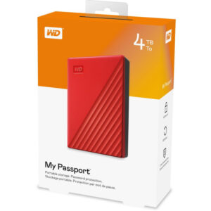 DISQUE DUR EXTERNE WESTERN DIGITAL MY PASSPORT 4 TO / ROUGE