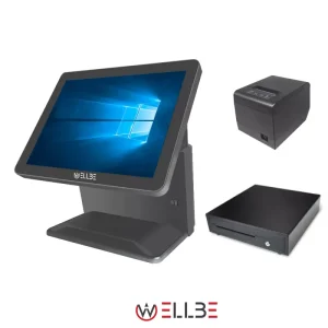 Pack Caisse tactile de WellBe Terminal Point de Vente, Tiroir caisse + Imprimante de Tickets