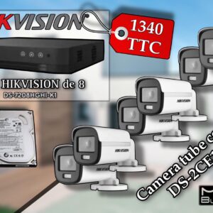 PACK VIDEO DE SURVRILLANCE ( 6 CAMERA + 1 DVR DE 8 + DISQUE 500G )